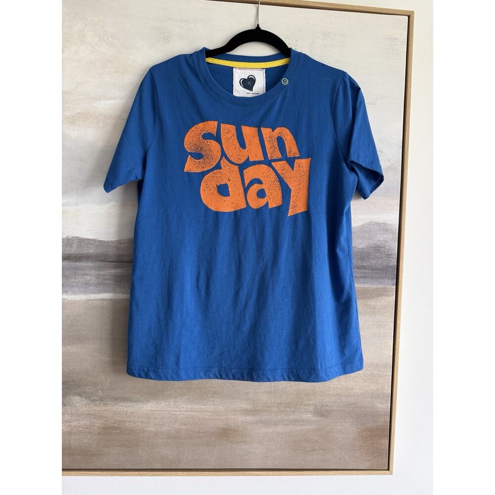 Just Madison Sun Day Orange Blue Tshirt Small $60 Retail